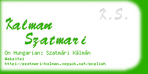 kalman szatmari business card